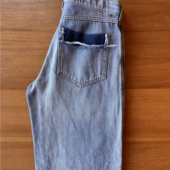 Anthropologie Pilot Blue Distressed Wide Leg Jeans - Picture 5 of 6